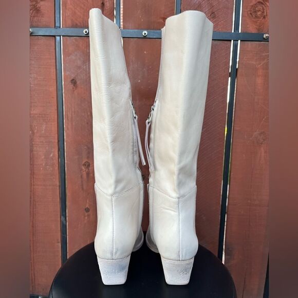 New GOLO women off White Vintage Calf West leather boots size 8 - Picture 6 of 7